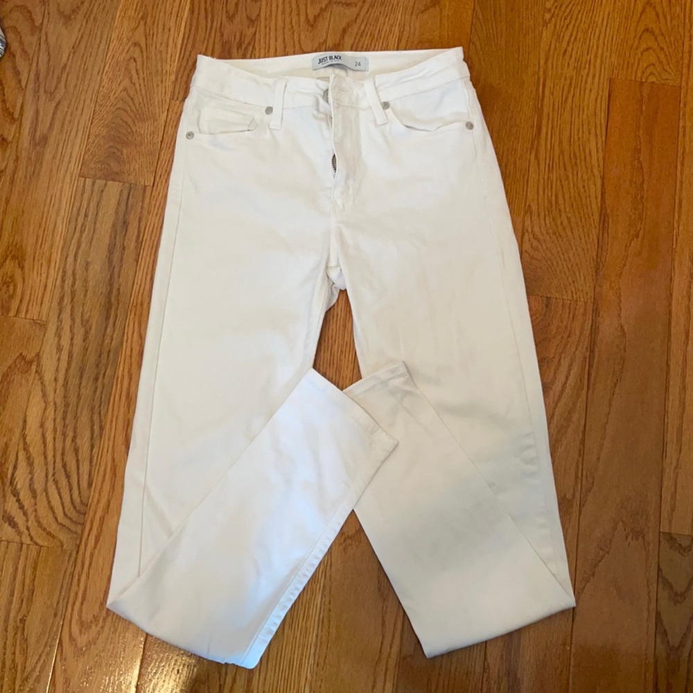Just Black White Jeans